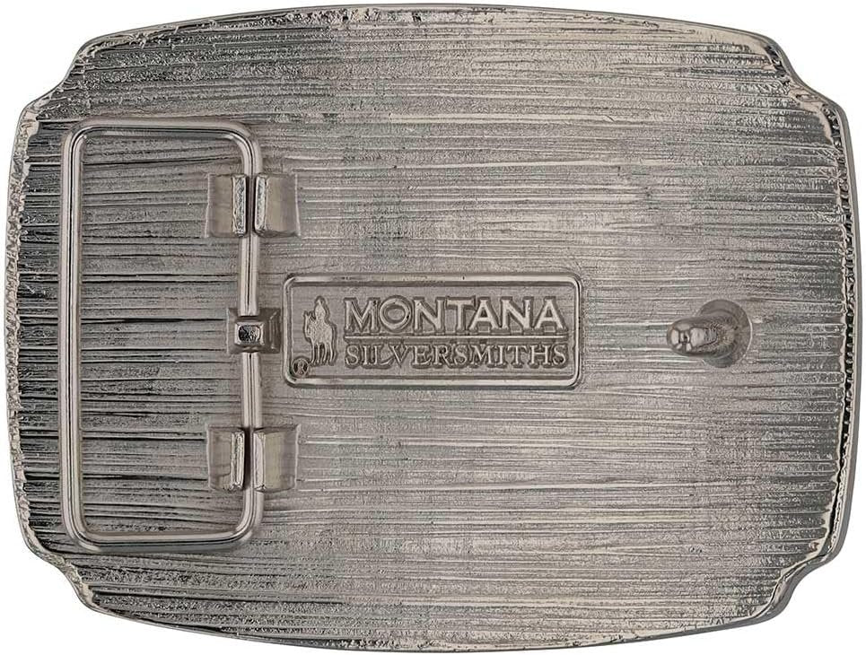 Back of Montana Silversmiths Men's Pride of Mexico Attitude Belt Buckle