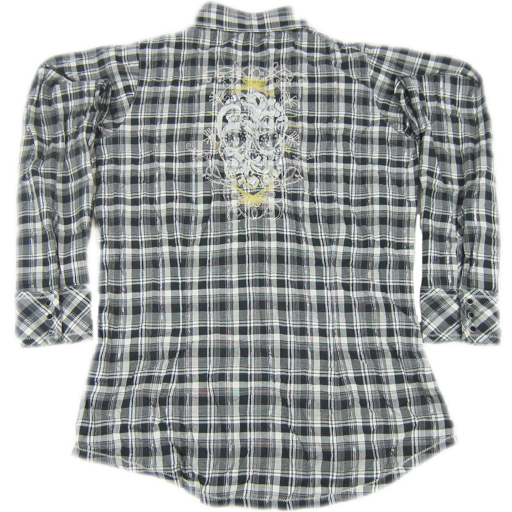 
                  
                    Back of Women's Wrangler Rock 47 Long Sleeve Button Up Shirt
                  
                
