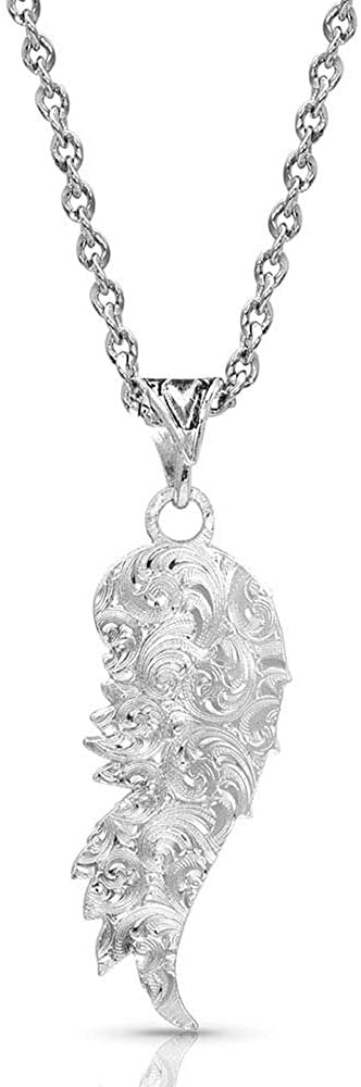 
                  
                    Back of Montana Silversmiths Women's Rose Gold Heart Strings Feather Necklace
                  
                