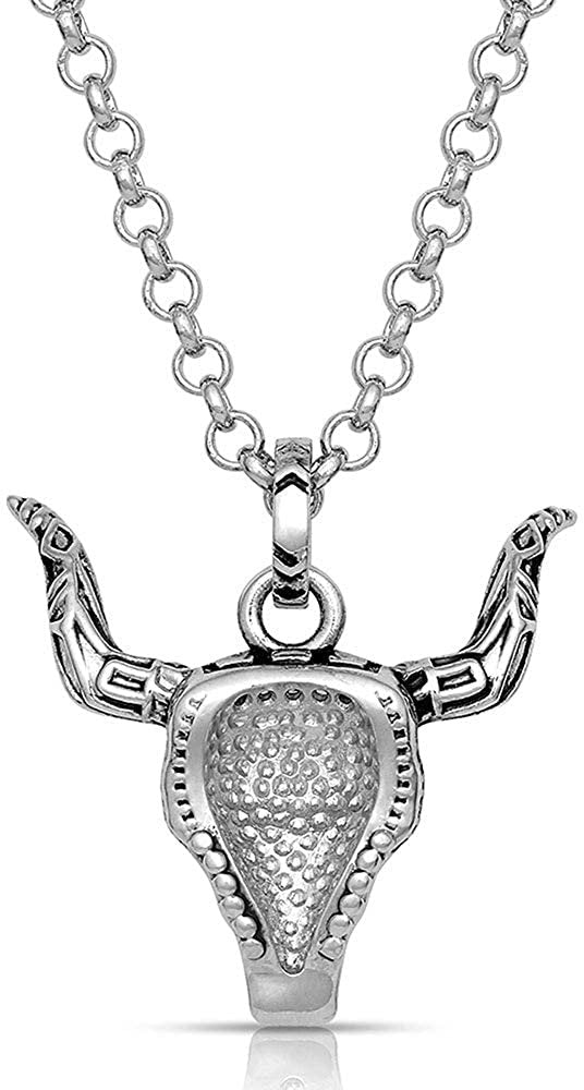 Back of Montana Silversmiths Women's Sky Touched Steer Head Necklace