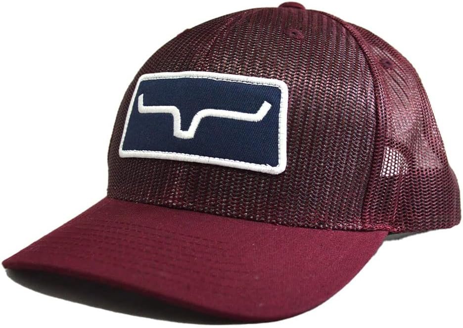 
                  
                    Front of Kimes Ranch All Mesh Trucker Hat in Burgundy
                  
                