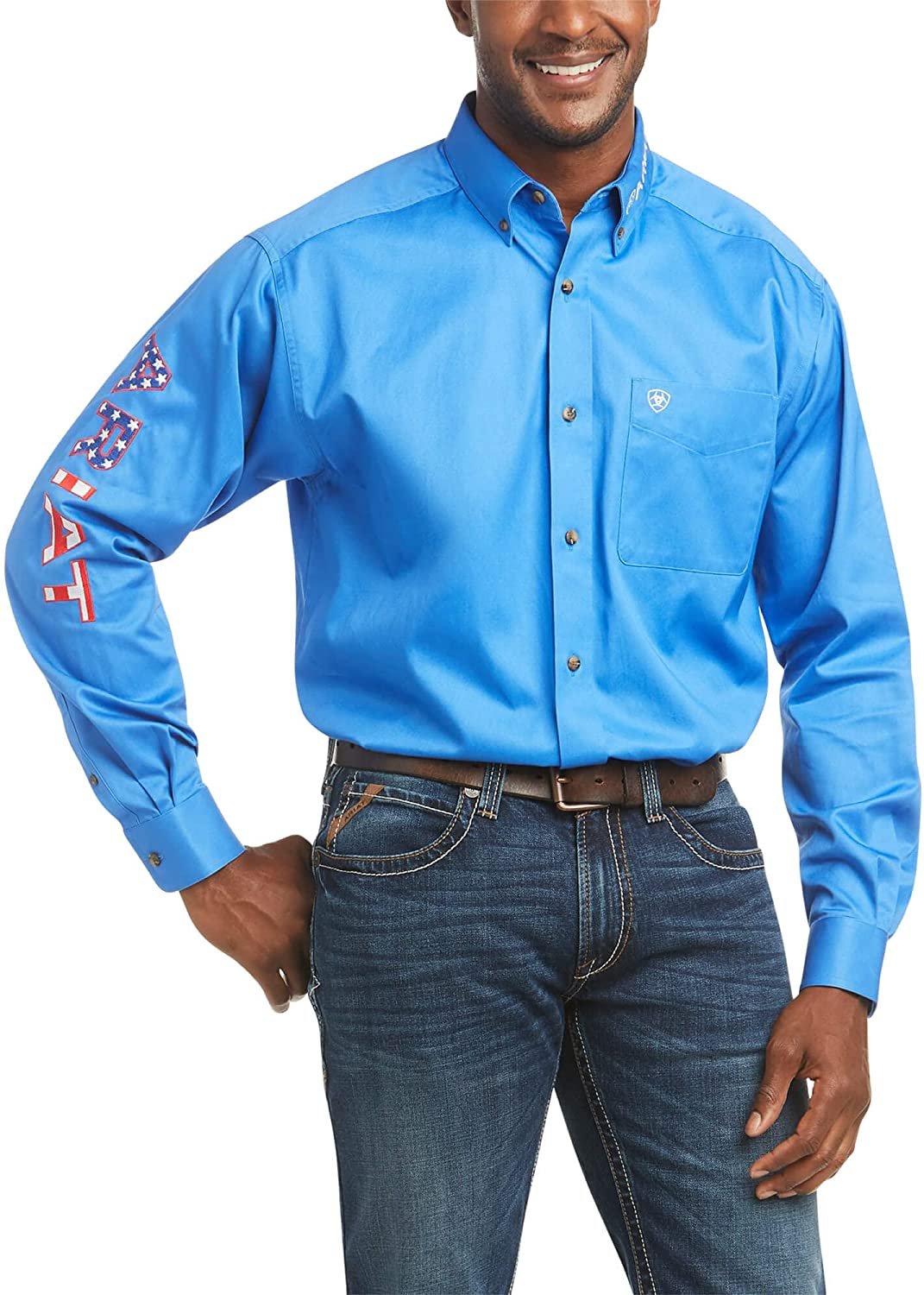 Ariat Men's Team Logo Twill Classic Fit Shirt in Multi Print
