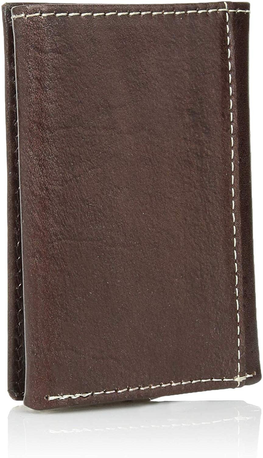 Back of Ariat Men's Floral Embossed Buckstitch Trifold Wallet