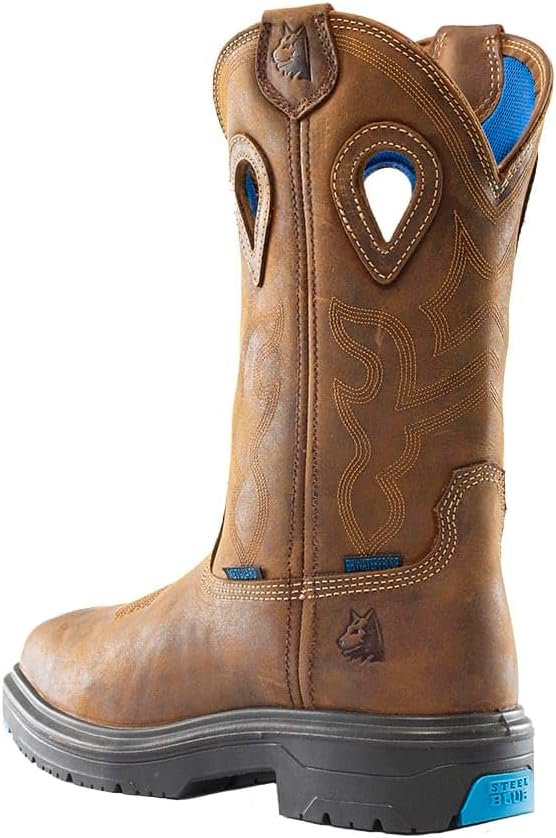 
                  
                    Side of Steel Blue - Blue Heeler Met Boot in Brown
                  
                