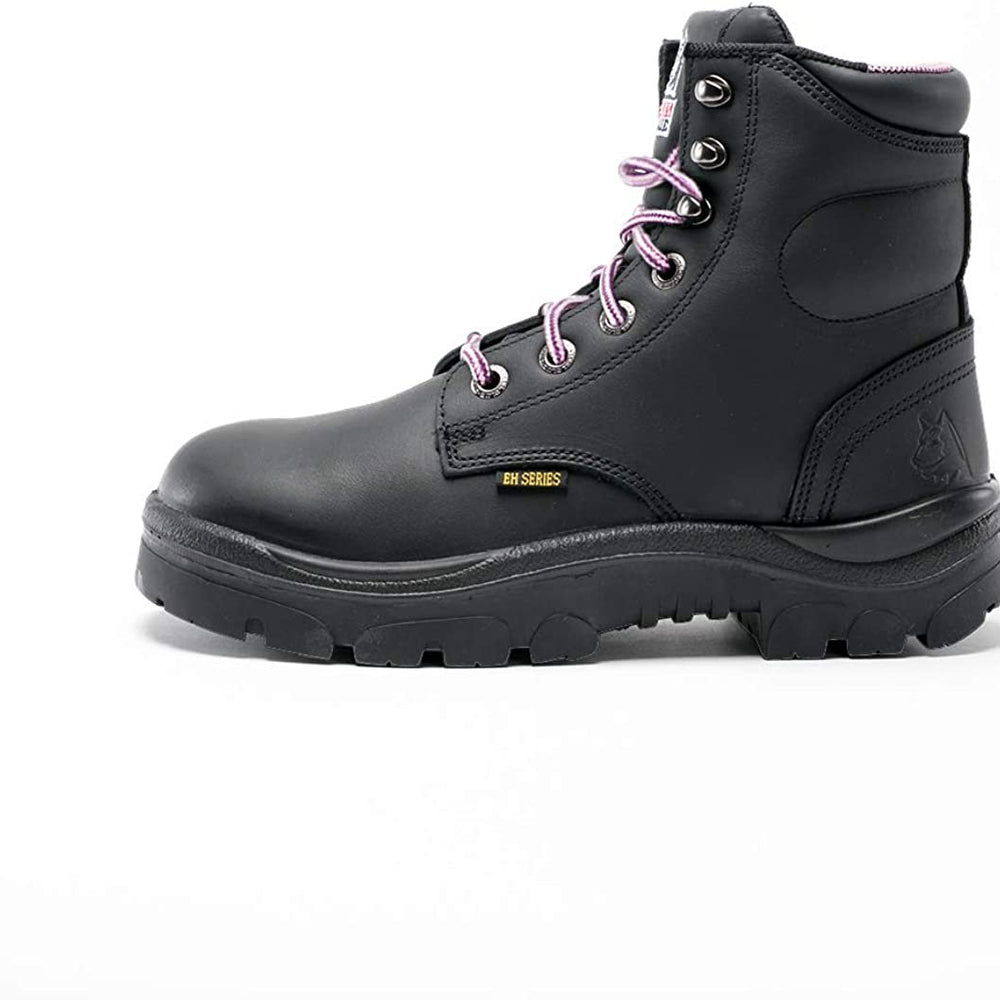 
                  
                    Side of Steel Blue Argyle Ladies Safety Boot in Black
                  
                