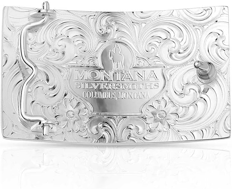 Back of Montana Silversmiths Simple Classic Square Belt Buckle