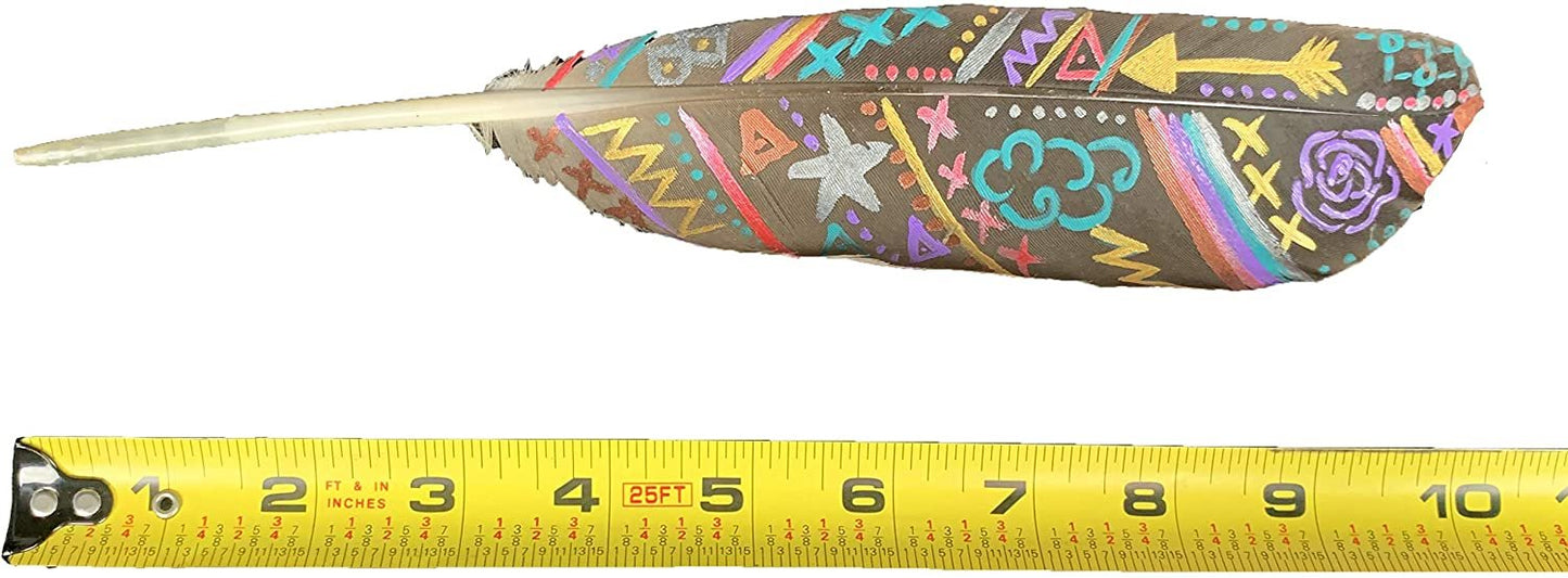 Hand painted hat feather