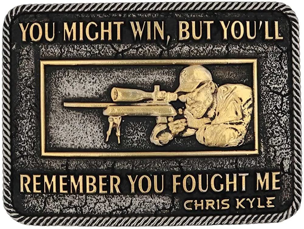 
                  
                    Montana Silversmiths Men's You Fought Me Chris Kyle Attitude Belt Buckle
                  
                