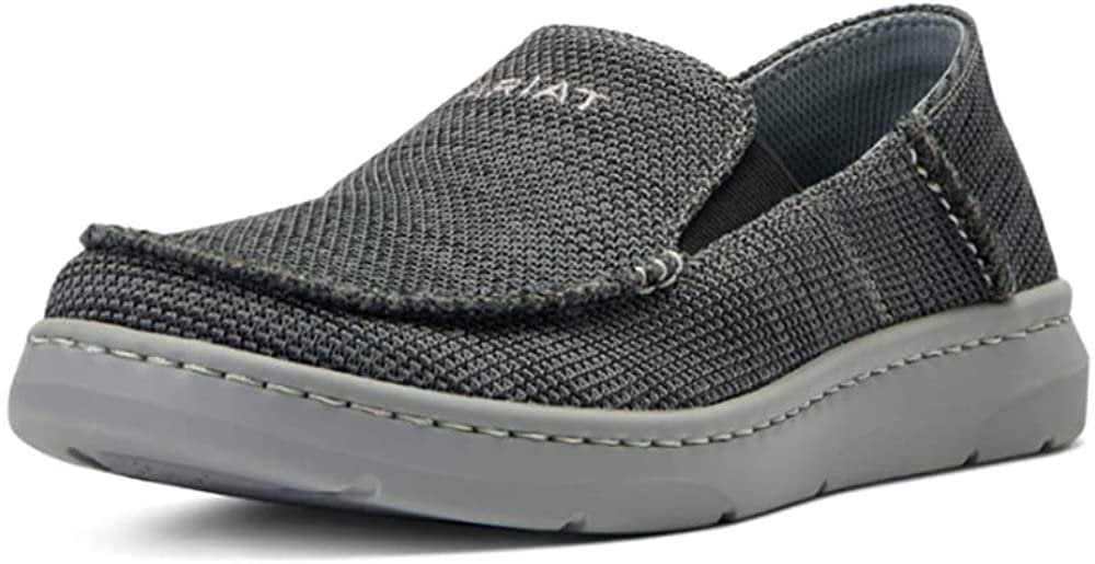 Front Angled View of Ariat Men's Hilo 360 Shoe in Heather Charcoal