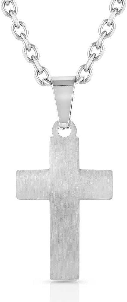 
                  
                    Back of Montana Silversmiths Men's Christian Faith Cross Necklace
                  
                