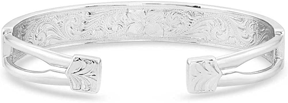 Back of Montana Silversmiths Women's Turquoise Cuff Bracelet in American Legends