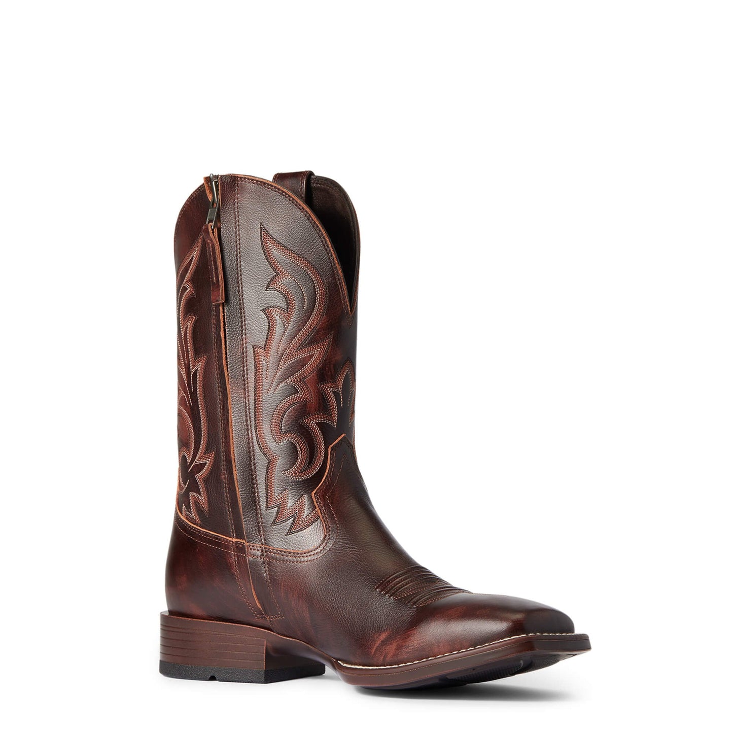 Angled Side View of Ariat Men's Slim Zip Ultra Western Boot