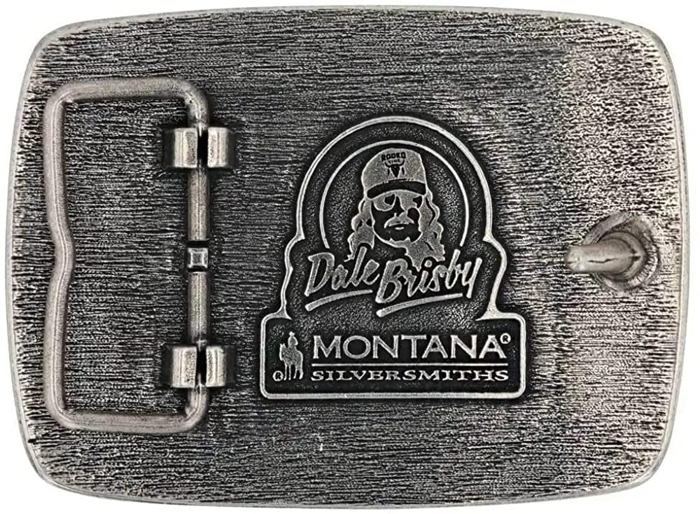 Back of Montana Silversmiths Officially Licensed Dale Brisby Collection With Attitude Buckle, Dale Brisby Bulls & Fools