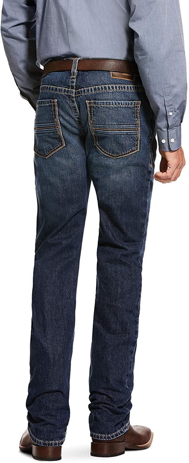 Back of Ariat Men's M4 Low Rise Bugsy Stackable Straight Leg Jeans