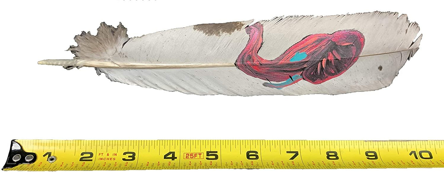 Hand painted hat feather