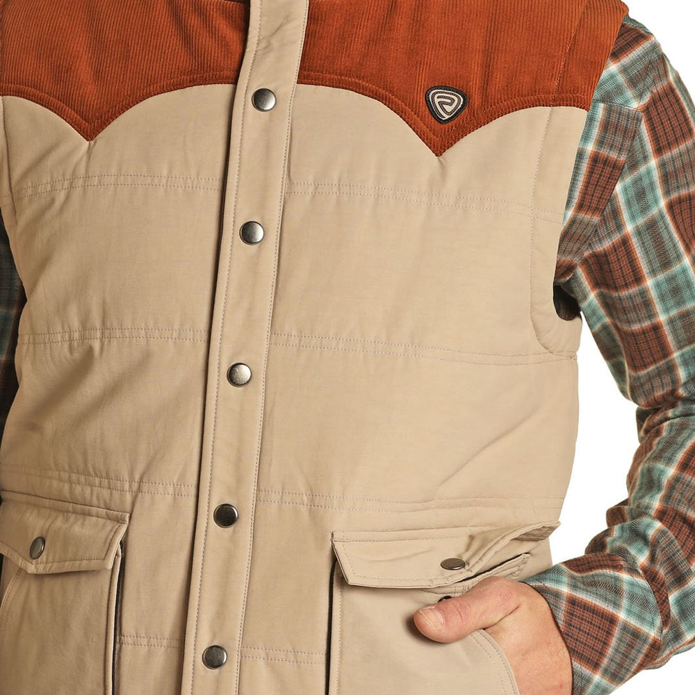 
                  
                    Rock and Roll Cowboy Nylon and Corduroy Quilted Vest
                  
                