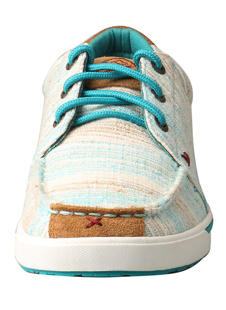 
                  
                    Front View of Twisted X Women's Hooey Loper in Blue & Multi, Showing Toe Box
                  
                