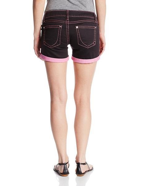 Back of Women's Wrangler Rock 47 Brown Shorts