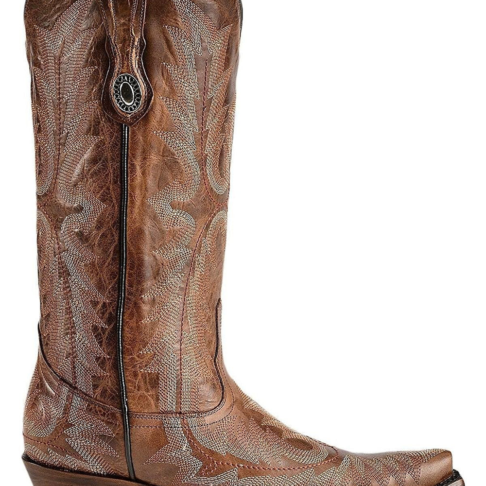 
                  
                    Side Profile of Corral Boots Women's Picasso Cognac Snip Toe Western Boot
                  
                