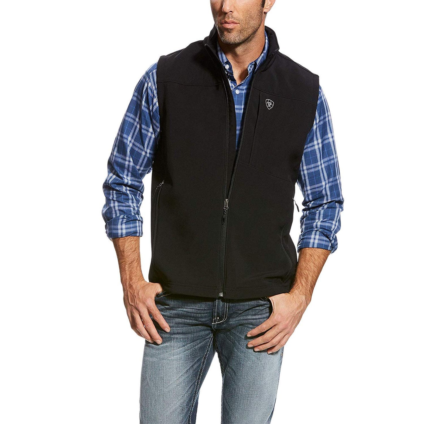Ariat Men's Vernon 2.0 Softshell Vest in Black