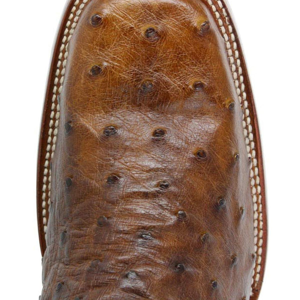 
                  
                    Close-up of Toe Box of Corral Boots Men's Cango Tobacco Full Quill Ostrich Cowboy Boot
                  
                