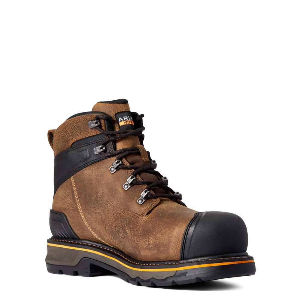 
                  
                    Front Angled View of Ariat Men's Stump Jumper 6" Waterproof Composite Toe Work Boot
                  
                