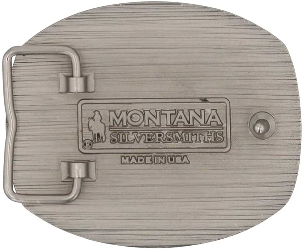Back of Montana Silversmiths Men's Behind Every Blade Chris Kyle Attitude Belt Buckle