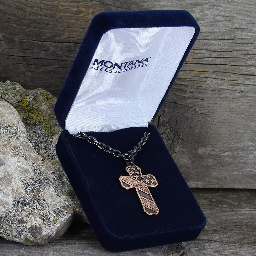 
                  
                    Montana Silversmiths Faded Glory Cross Necklace in Gift Box
                  
                
