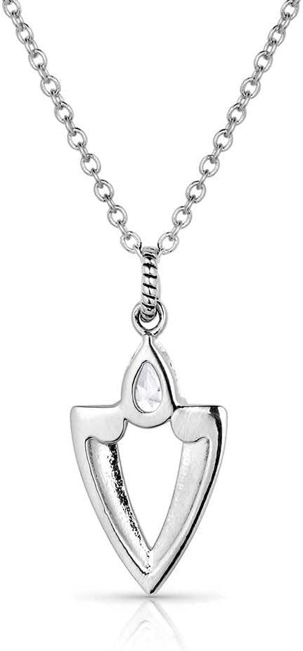 Back of Montana Silversmiths Women's Guided Purpose Crystal Arrowhead Necklace