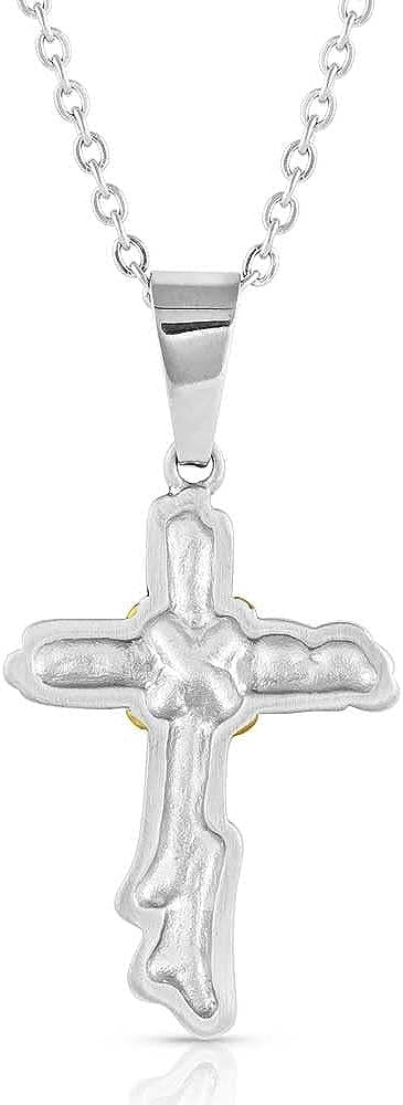 
                  
                    Back of Montana Silversmiths Men's Rugged Faith Cross Necklace
                  
                