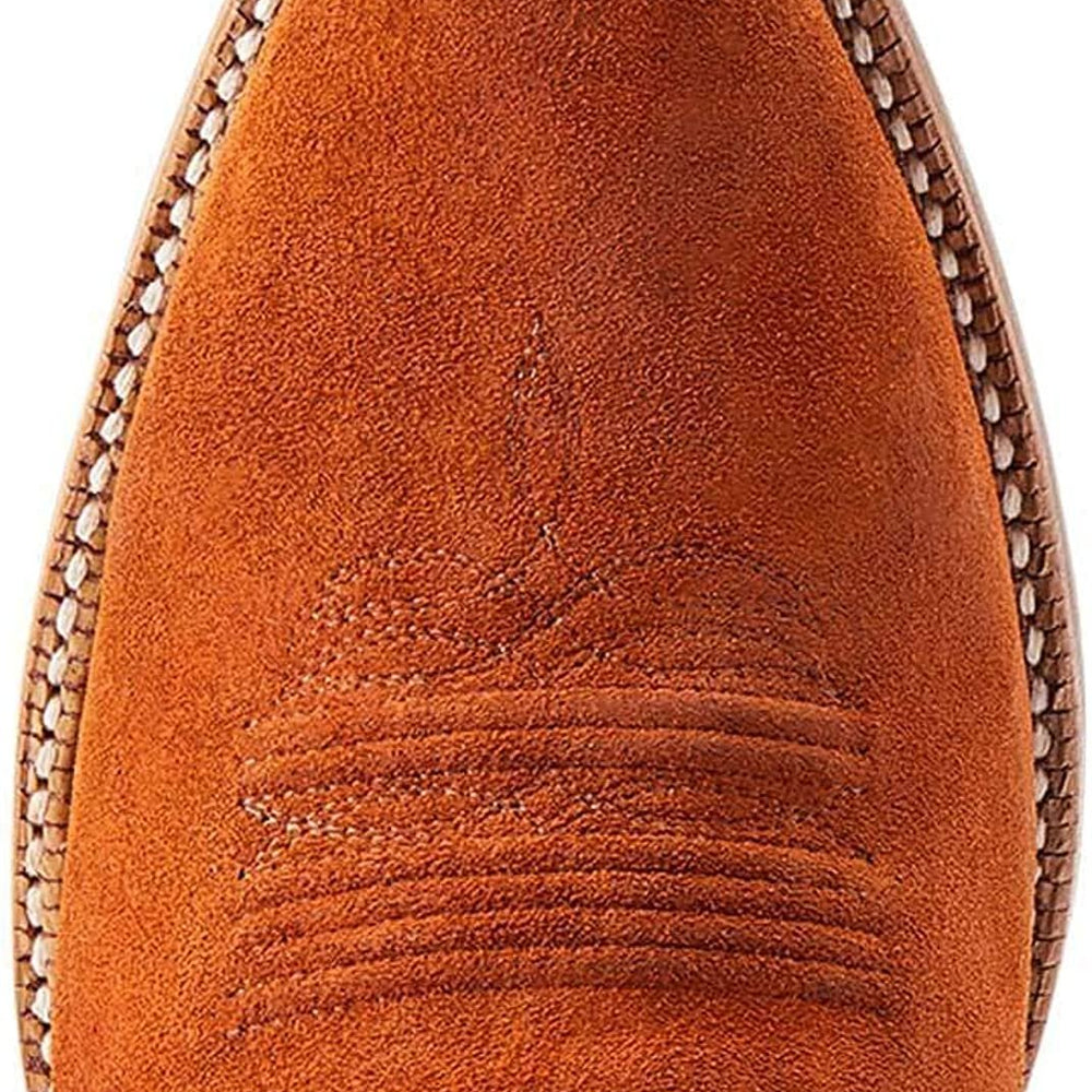 
                  
                    Toe Box of Ariat Men's Futurity Showman Western Boot in Dark Copper Roughout/Classic Black
                  
                