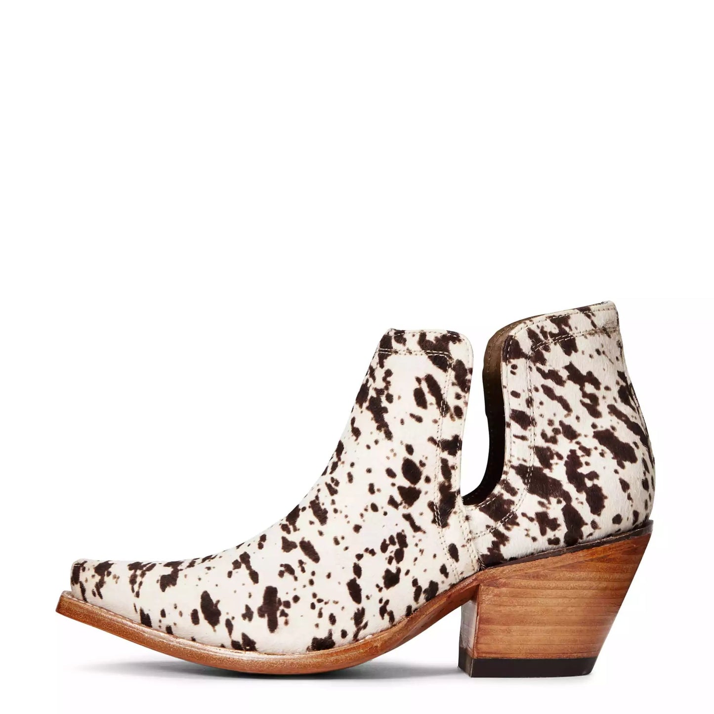Side Profile of Ariat Women's Dixon Haircalf Western Boot in Cow Hair On