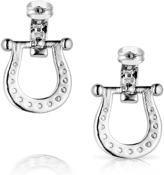 Back of Montana Silversmiths Women's Ride in Style Crystal Earrings