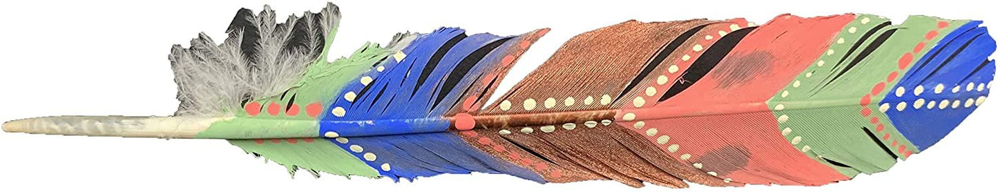 Hand painted hat feather