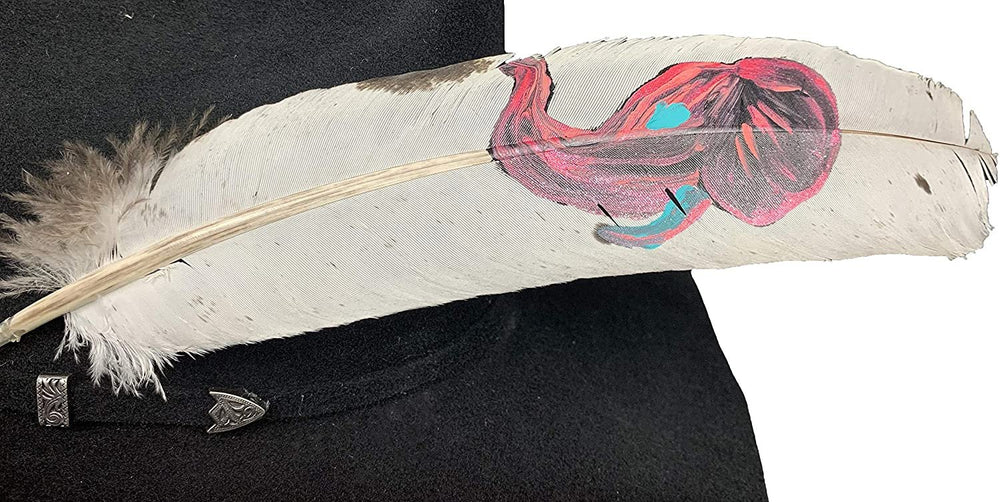 
                  
                    Hand painted hat feather
                  
                