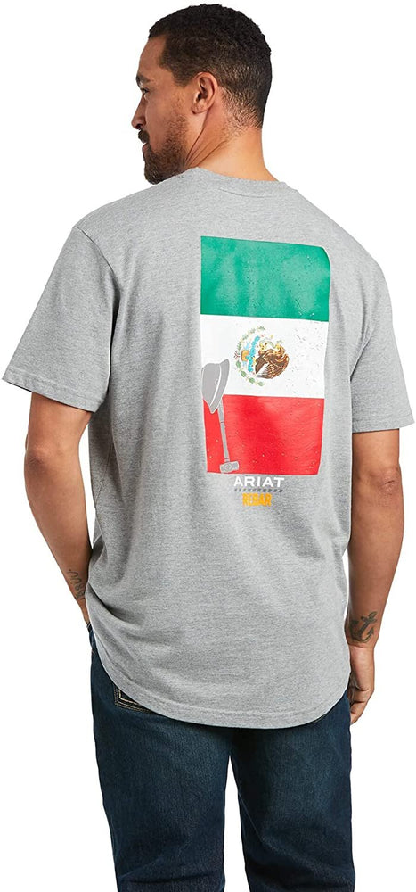 
                  
                    Back of Ariat Men's Rebar Cotton Strong Mexican Pride Graphic T-Shirt in Heather Grey
                  
                