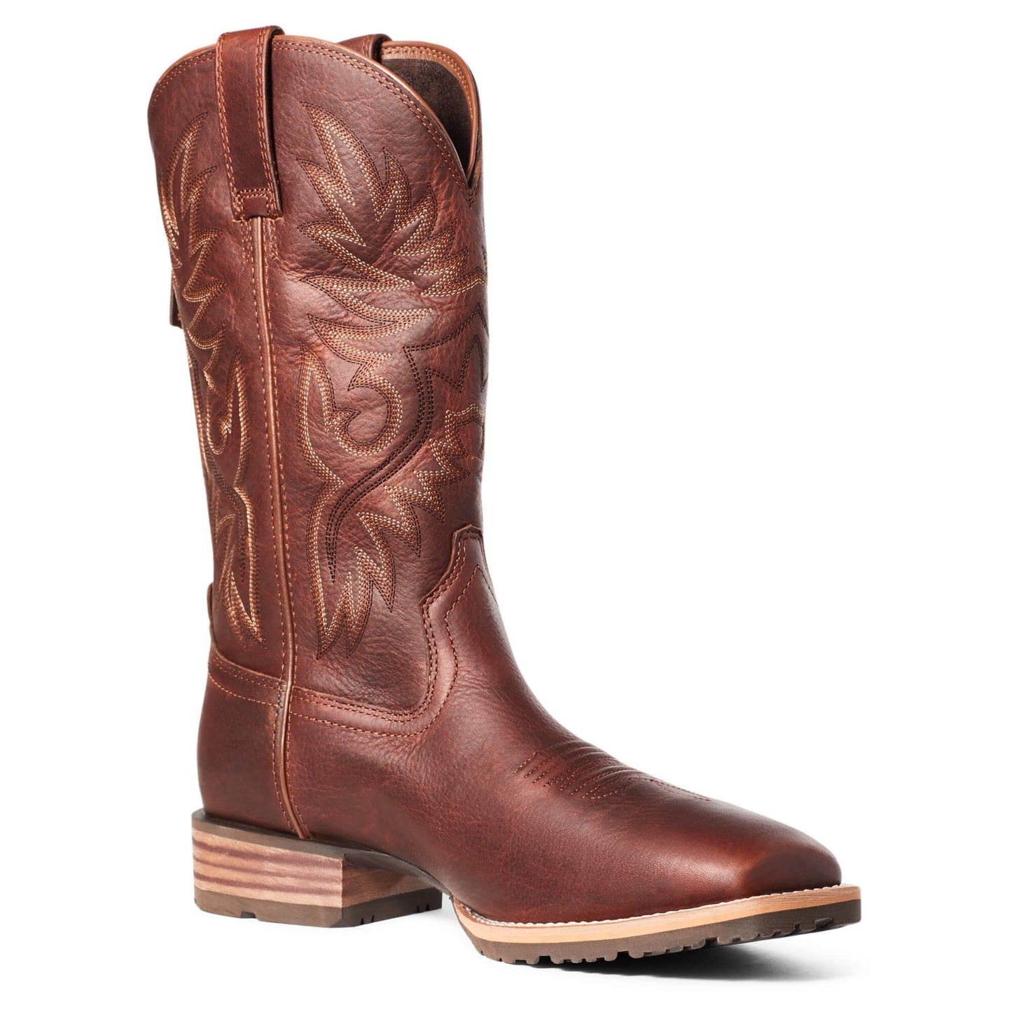 Front Angled View of Ariat Men's Hybrid Big Boy Back Zip Western Boot