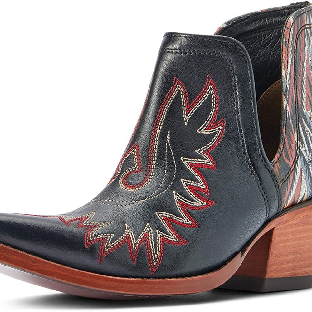 Ariat Women's Dixon Chimayo Western Boot in Cash Black/New Mexico Roja Print