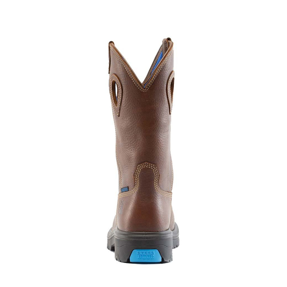 
                  
                    Back of Steel Blue - Blue Heeler Met Safety Boot in Brown
                  
                