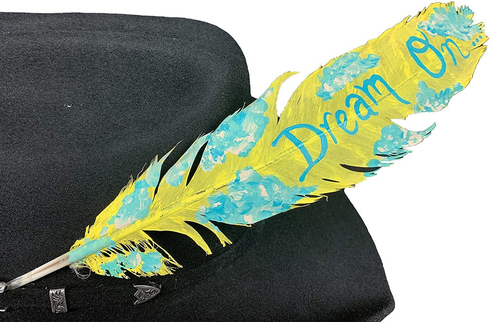 
                  
                    Hand painted hat feather
                  
                