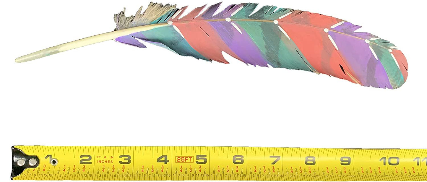 Hand painted hat feather