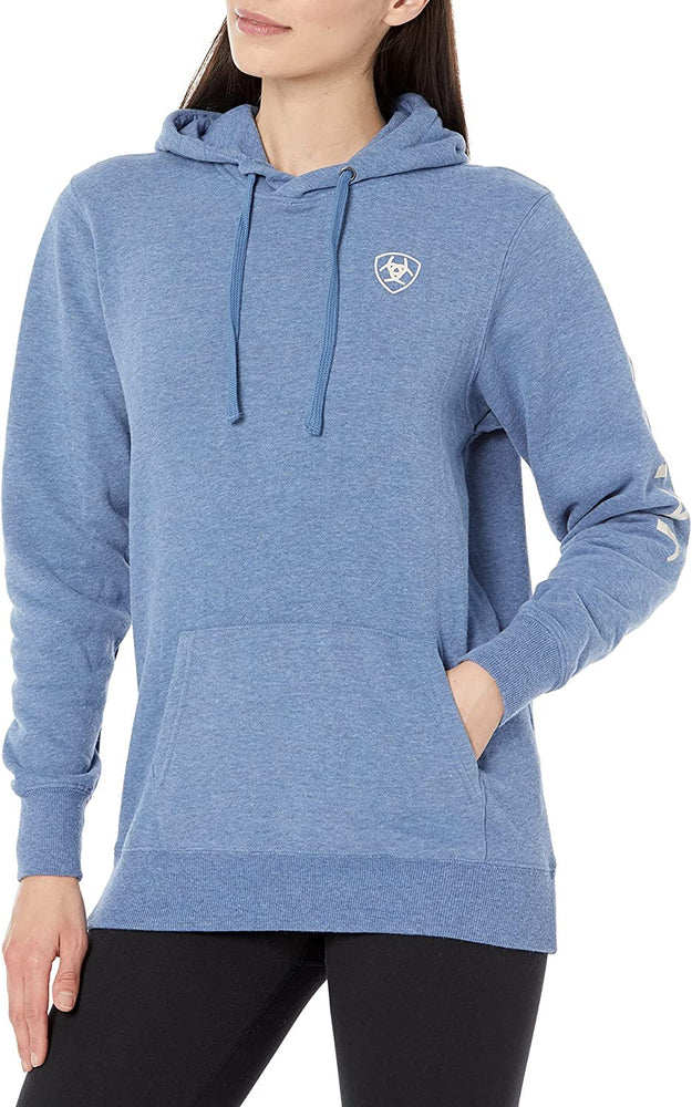 
                  
                    Ariat Women's Logo Hoodie in Blue Heather
                  
                