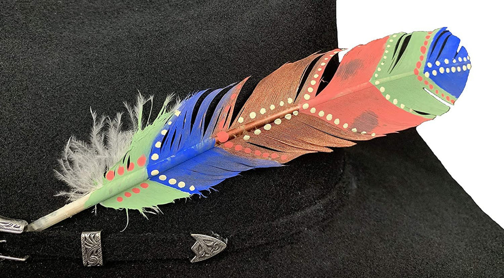 
                  
                    Hand painted hat feather
                  
                