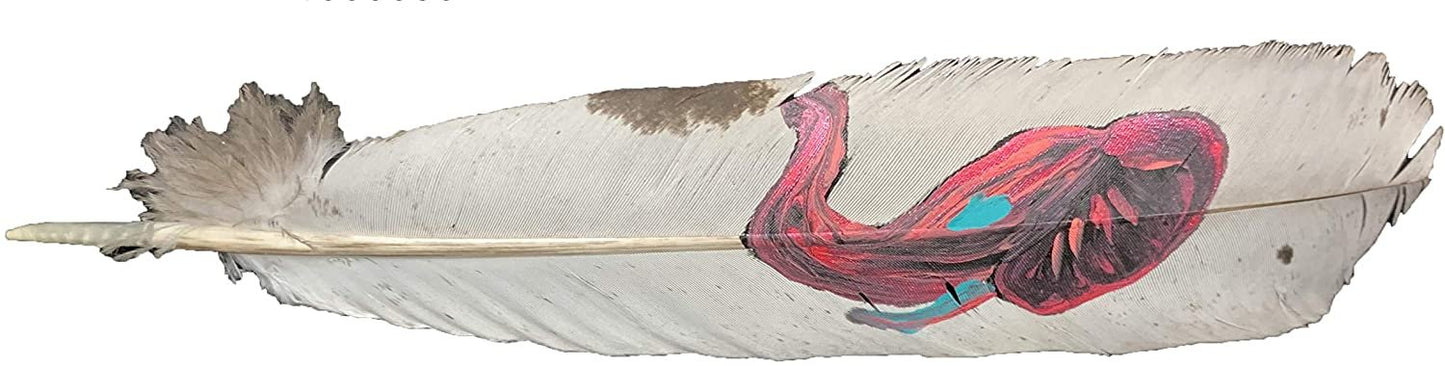 Hand painted hat feather