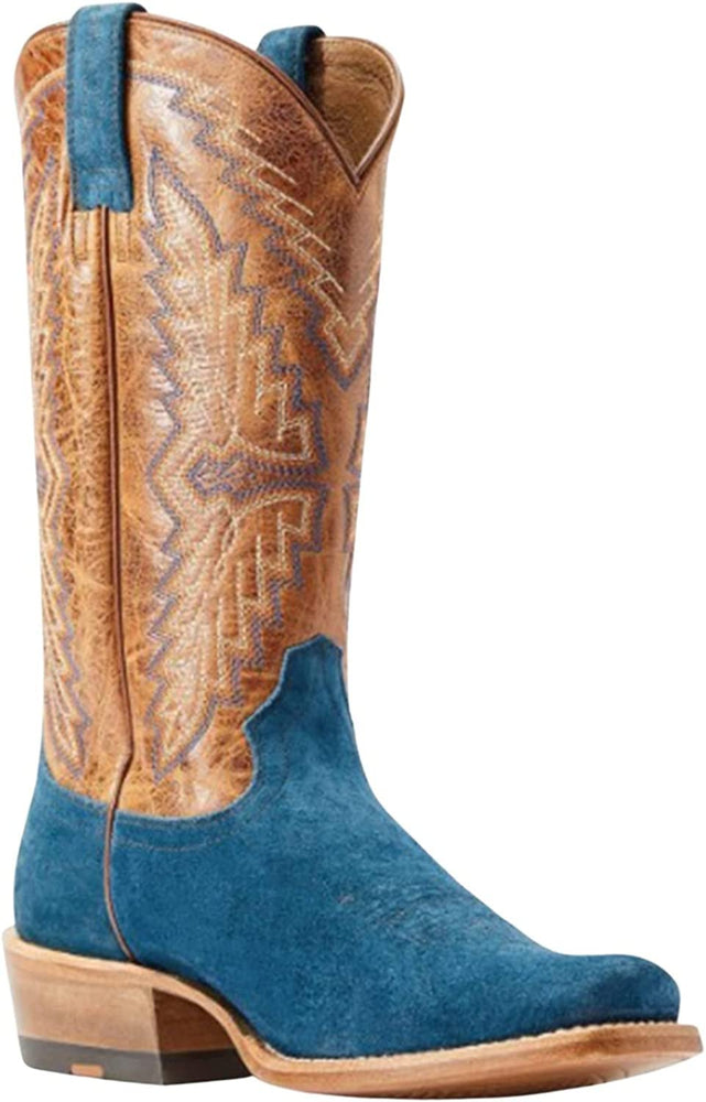 
                  
                    Ariat Men's Futurity Showman Western Boot in Navy Roughout/Bite the Dust Brown
                  
                