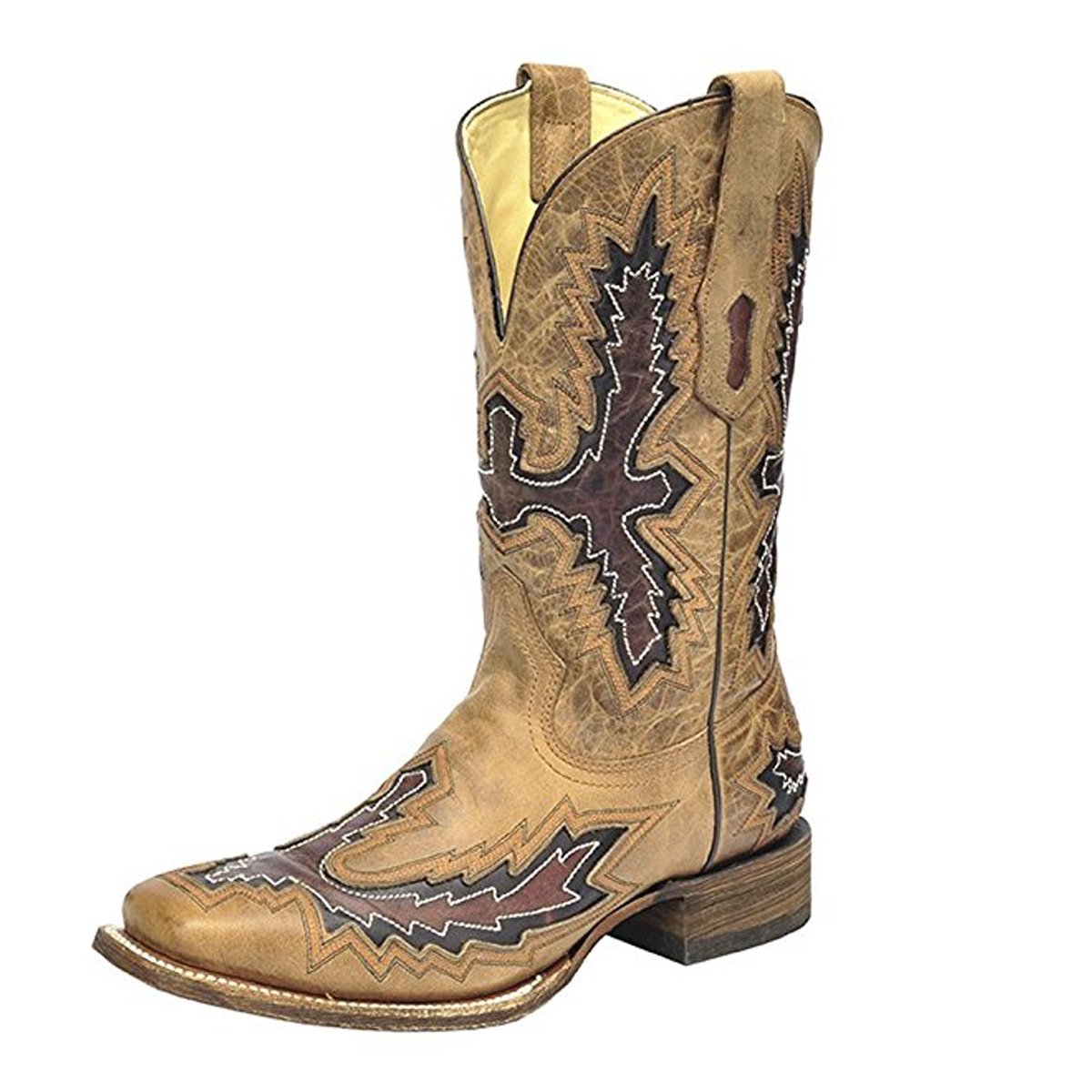 Corral Boot's Men's Brown Inlay Square Toe Cowboy Boot