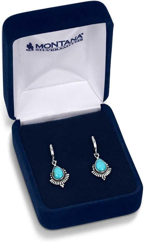 
                  
                    Montana Silversmiths Women's Simple Flourish Turquoise Earrings in Gift Box
                  
                