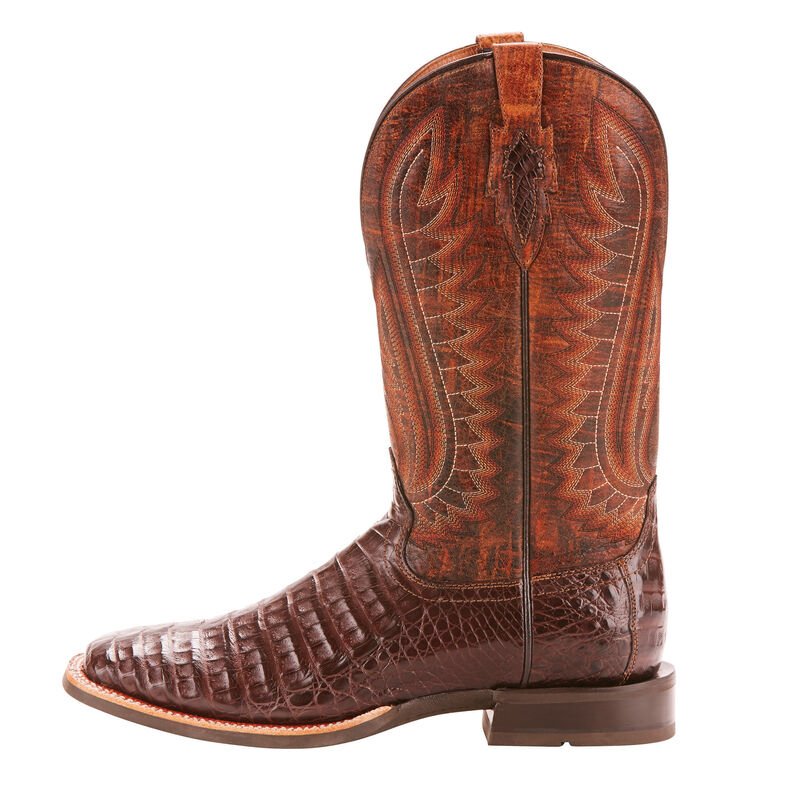 Side Profile of Ariat Men's Double Down Square Toe Western Boot