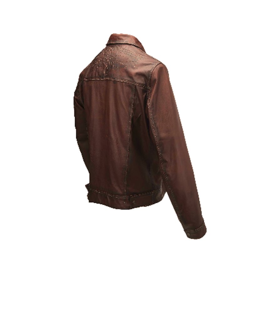 Back of Corral Boots Men's Lamb Leather Embroidered Jacket