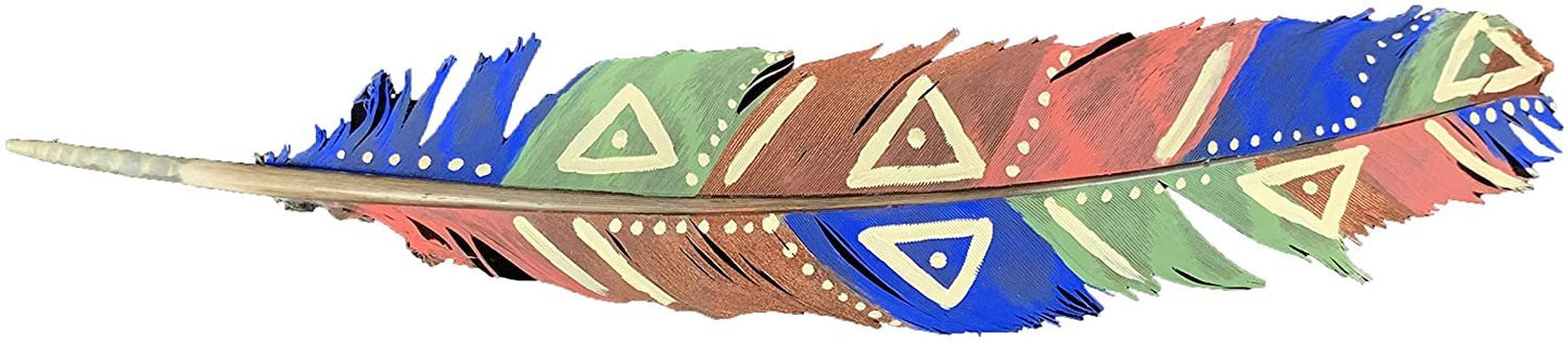Hand painted hat feather
